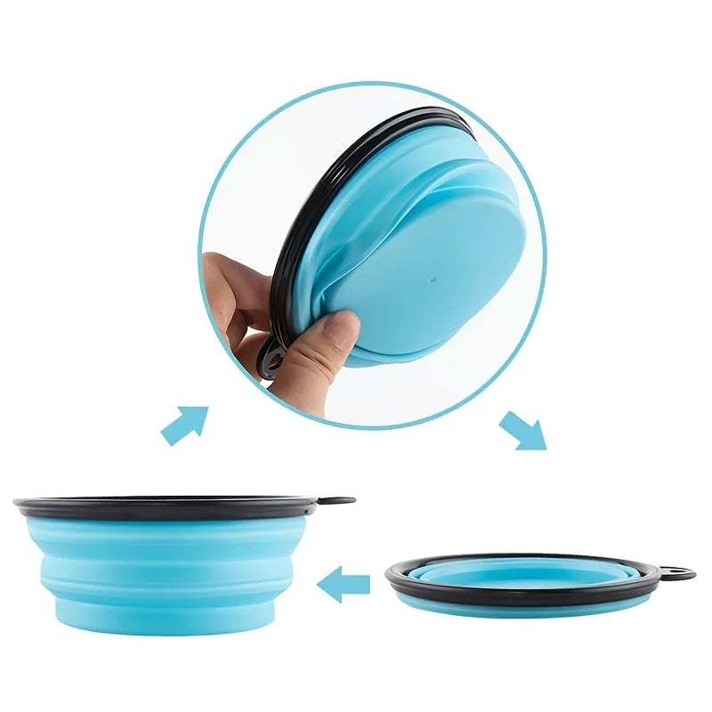 PetCurdle™ Travel Pet Bowl – Foldable & Leak-Proof for Dogs & Cats