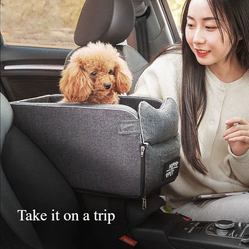 Comfortable Dog Car Seat – Front Seat Travel Carrier for Small & Medium Pets