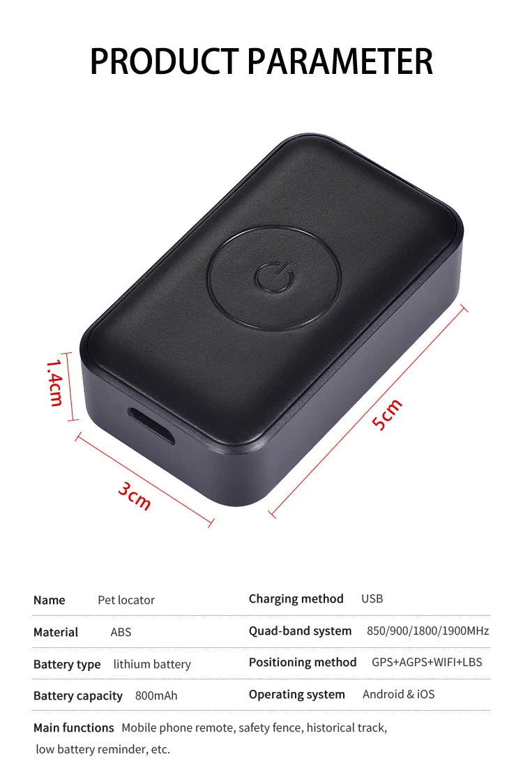 Waterproof GPS Tracker Pet Collar – Keep Your Pets Safe Anywhere, Anytime!