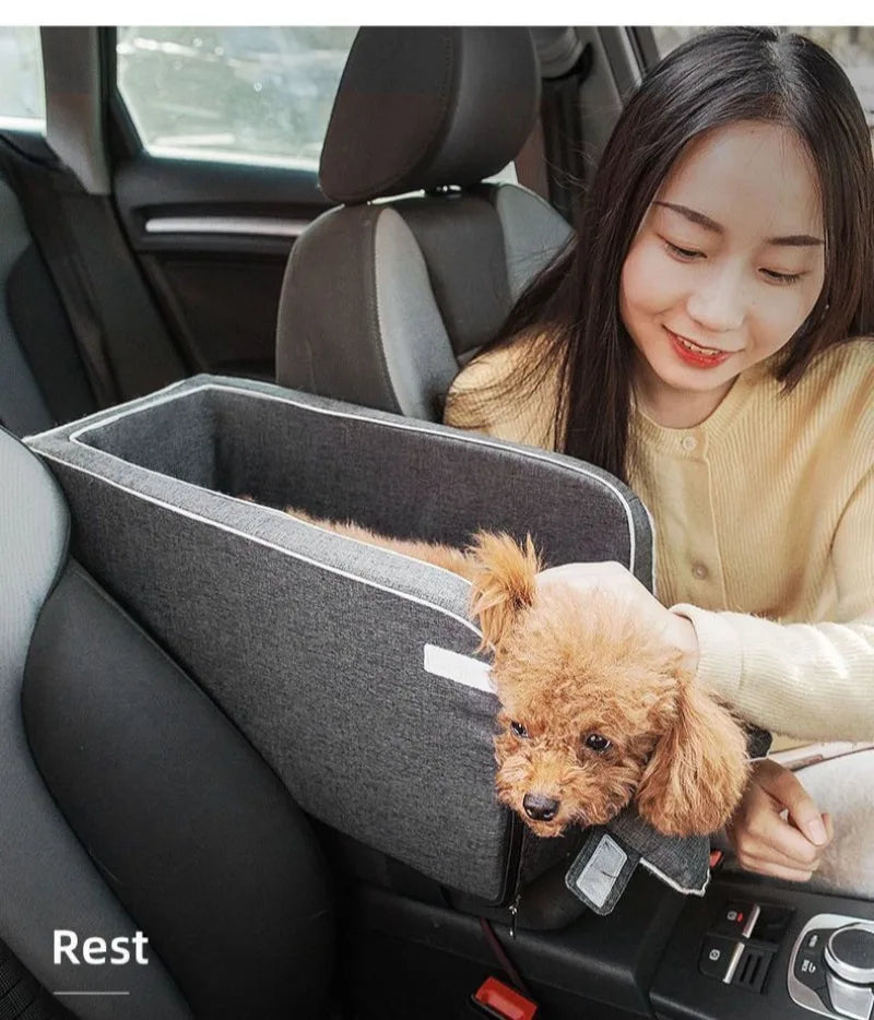 Comfortable Dog Car Seat – Front Seat Travel Carrier for Small & Medium Pets