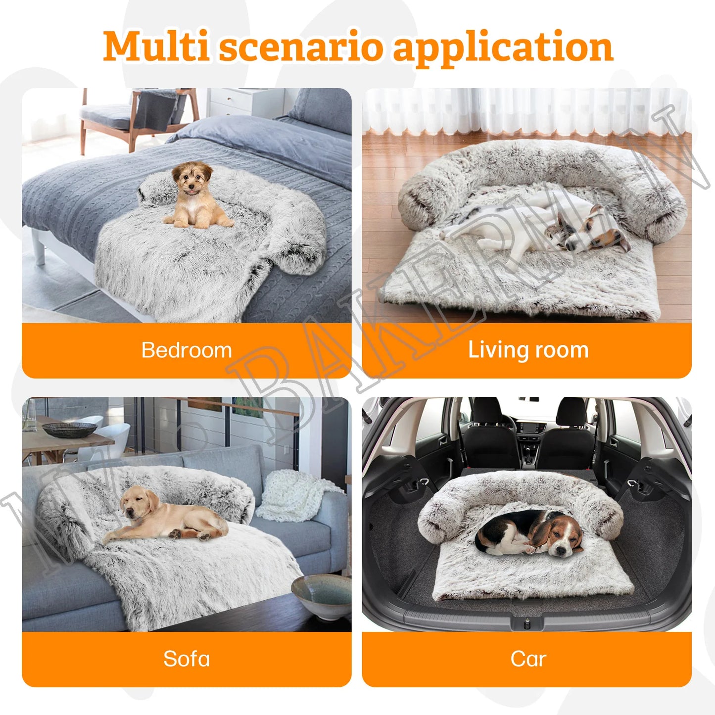 Washable Soft Pet Dog Sofa Bed – Warm Nest Furniture Protector Mat for Large Dogs & Cats