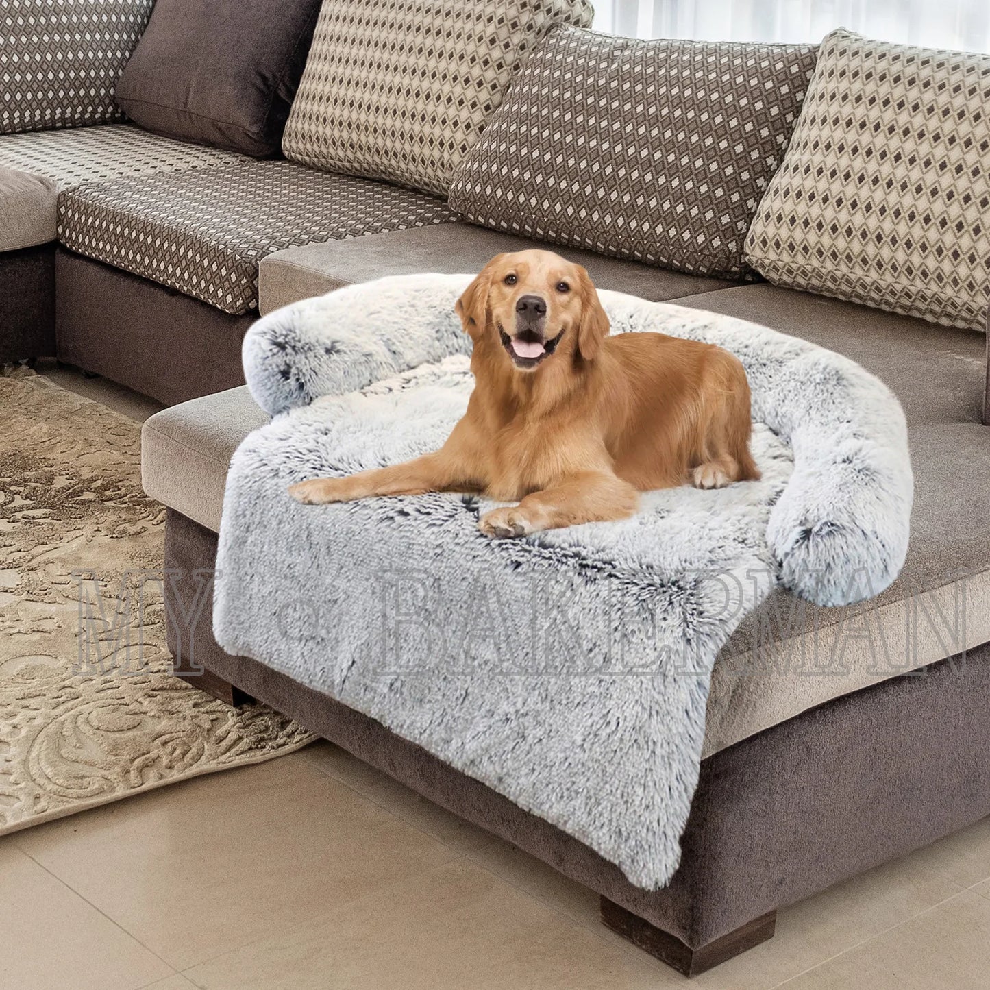 Washable Soft Pet Dog Sofa Bed – Warm Nest Furniture Protector Mat for Large Dogs & Cats