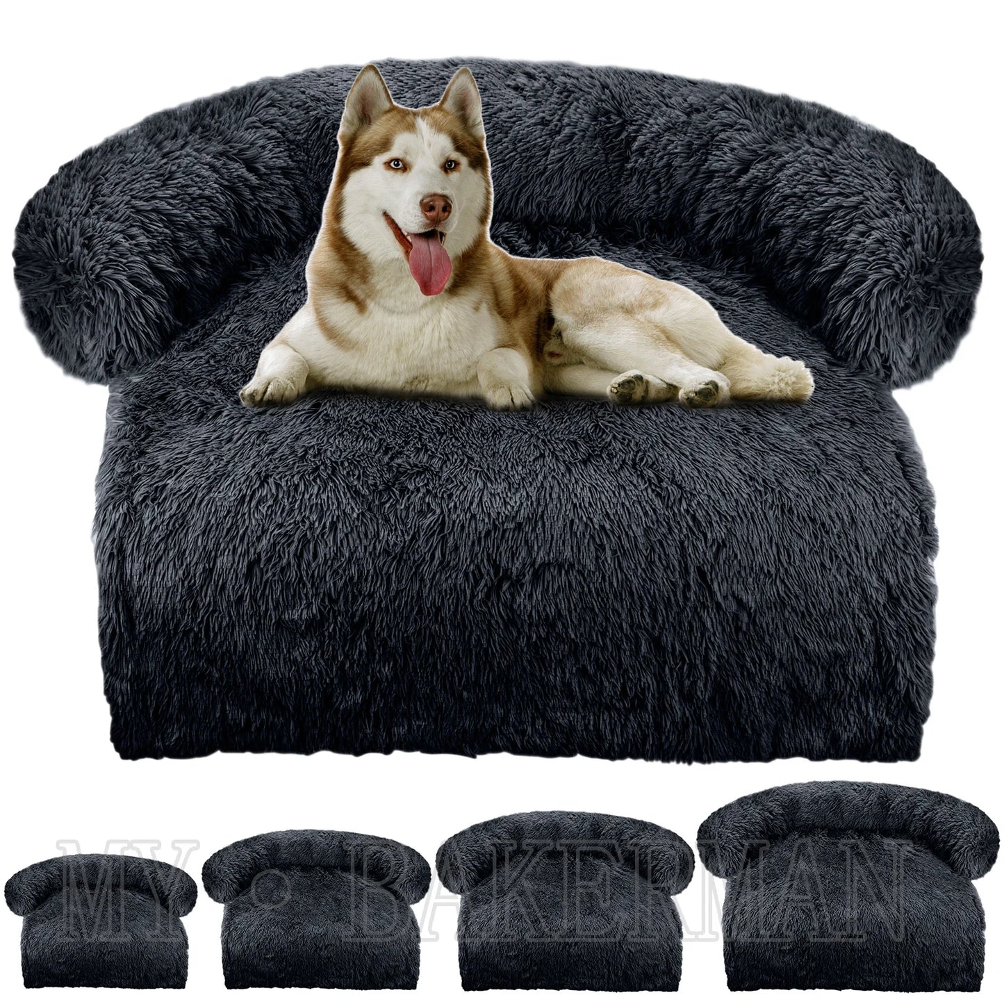 Washable Soft Pet Dog Sofa Bed – Warm Nest Furniture Protector Mat for Large Dogs & Cats