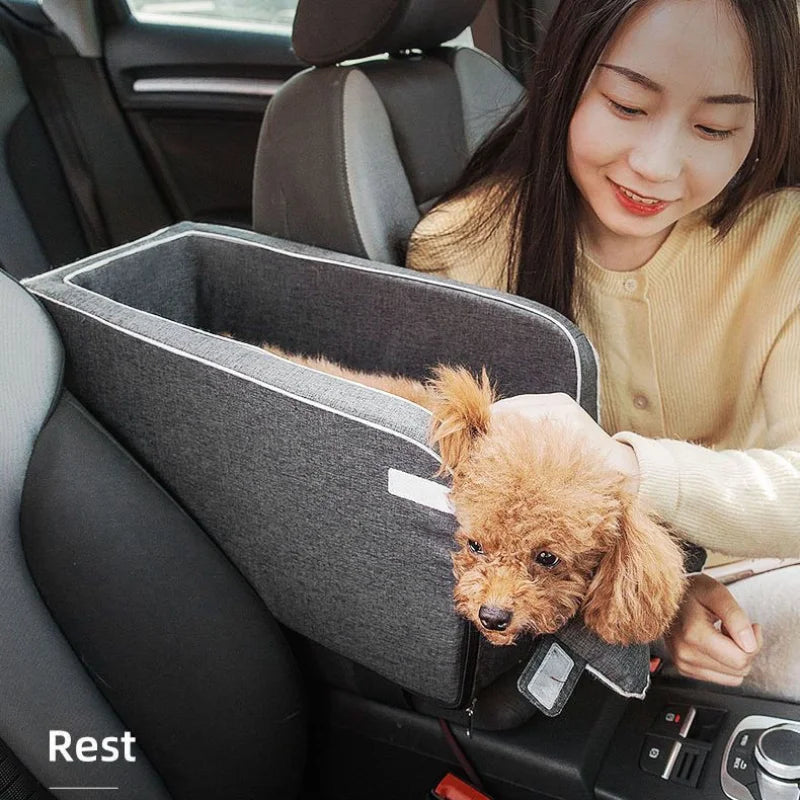 Comfortable Dog Car Seat – Front Seat Travel Carrier for Small & Medium Pets