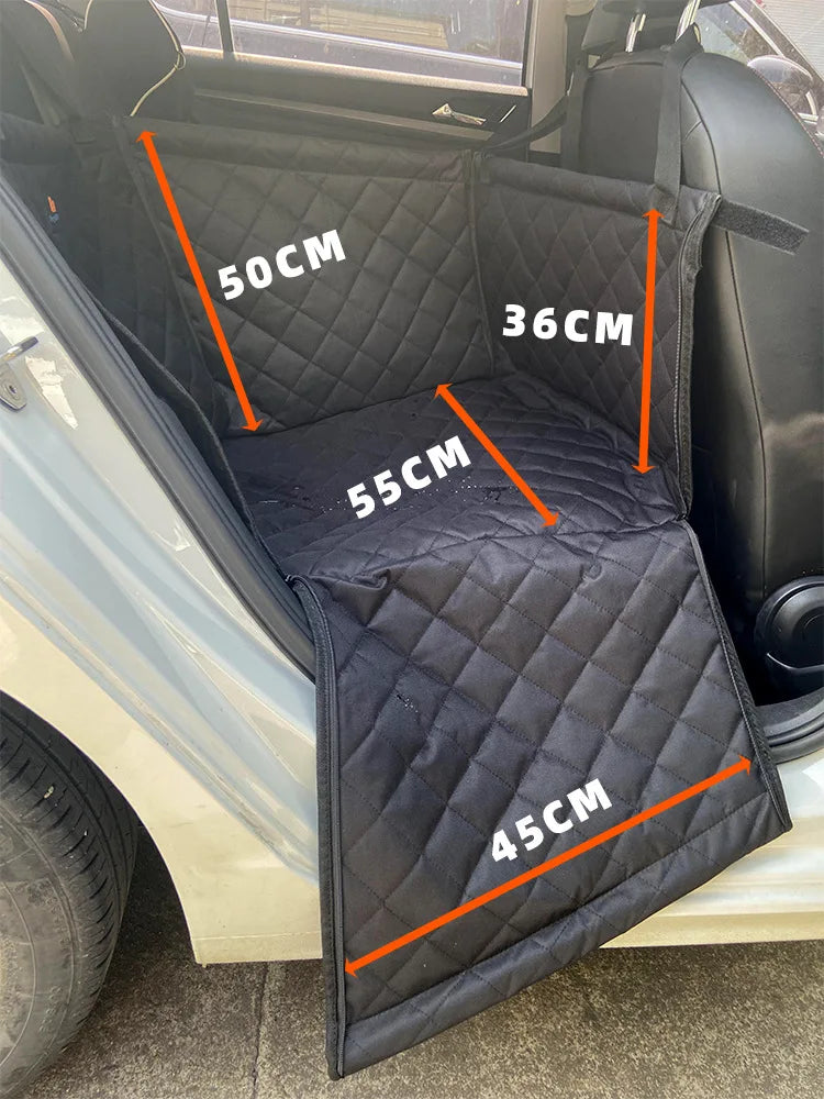 PetCurdle™ Travel Pet Car Seat Hammock – Waterproof & Foldable Carrier for Dogs & Cats