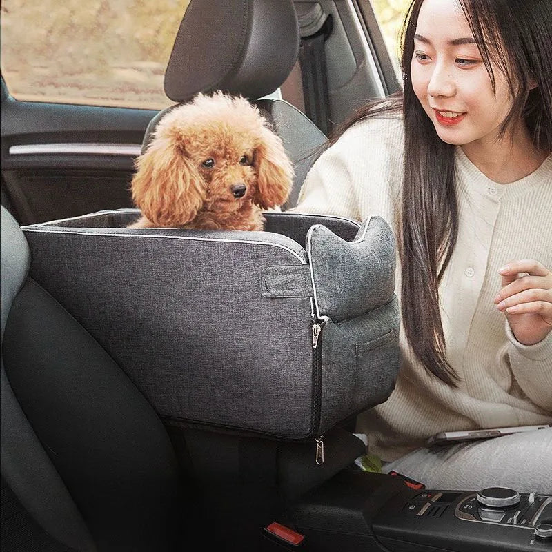 Comfortable Dog Car Seat – Front Seat Travel Carrier for Small & Medium Pets