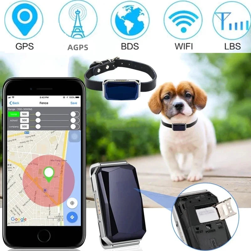 Waterproof GPS Tracker Pet Collar – Keep Your Pets Safe Anywhere, Anytime!