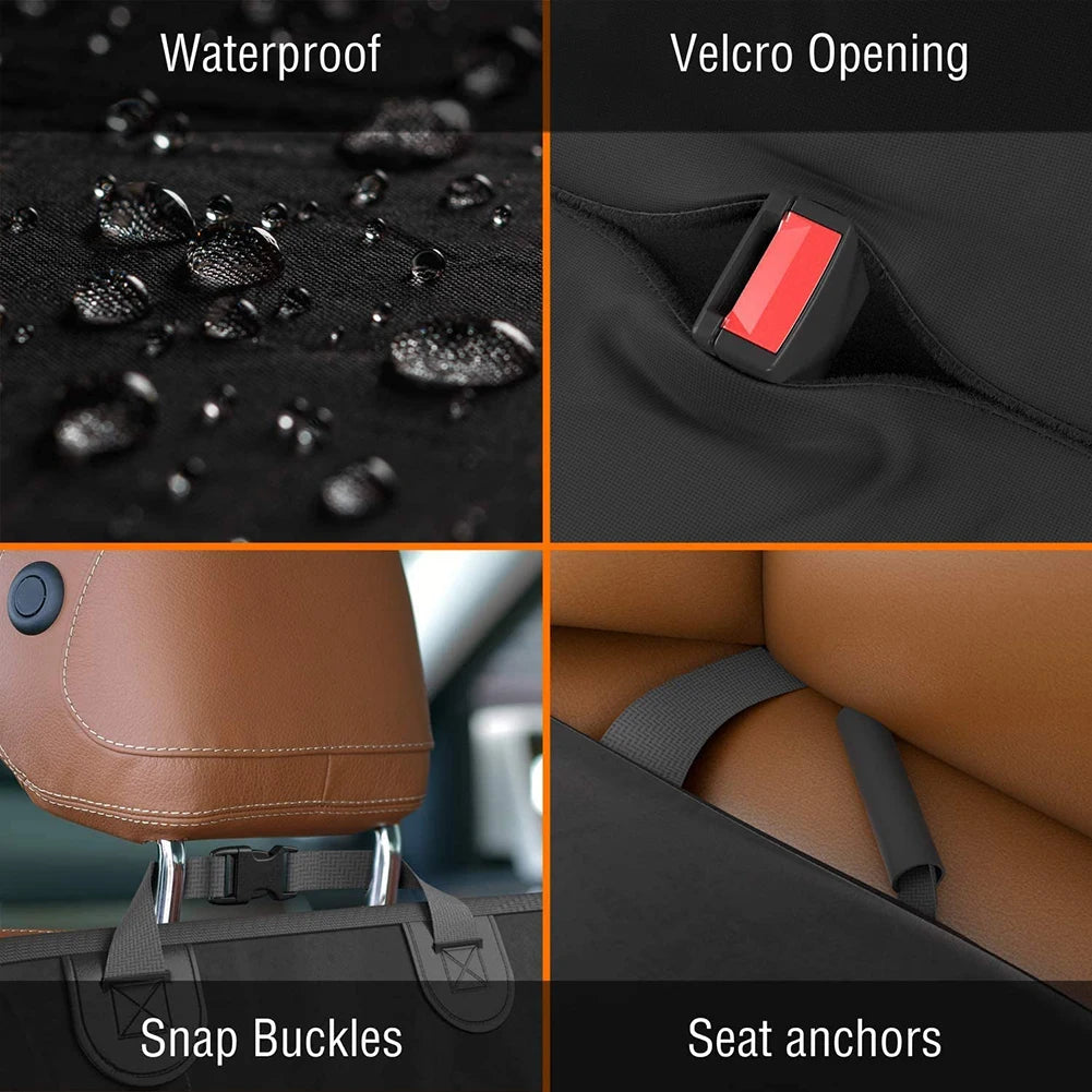 Waterproof Car Seat Cover for Pets – Back/Front Seat Protector Mat for Dogs & Cats | Scratch-Resistant, Easy-Clean Travel Cushion