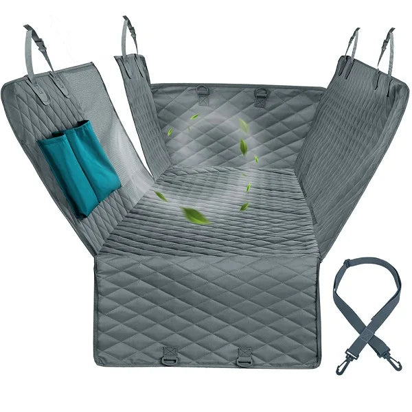 PETRAVEL Waterproof Dog Car Seat Cover – Hammock Style, Non-Slip Back Seat Protector for Medium & Large Dogs, Scratch-Resistant & Easy to Clean