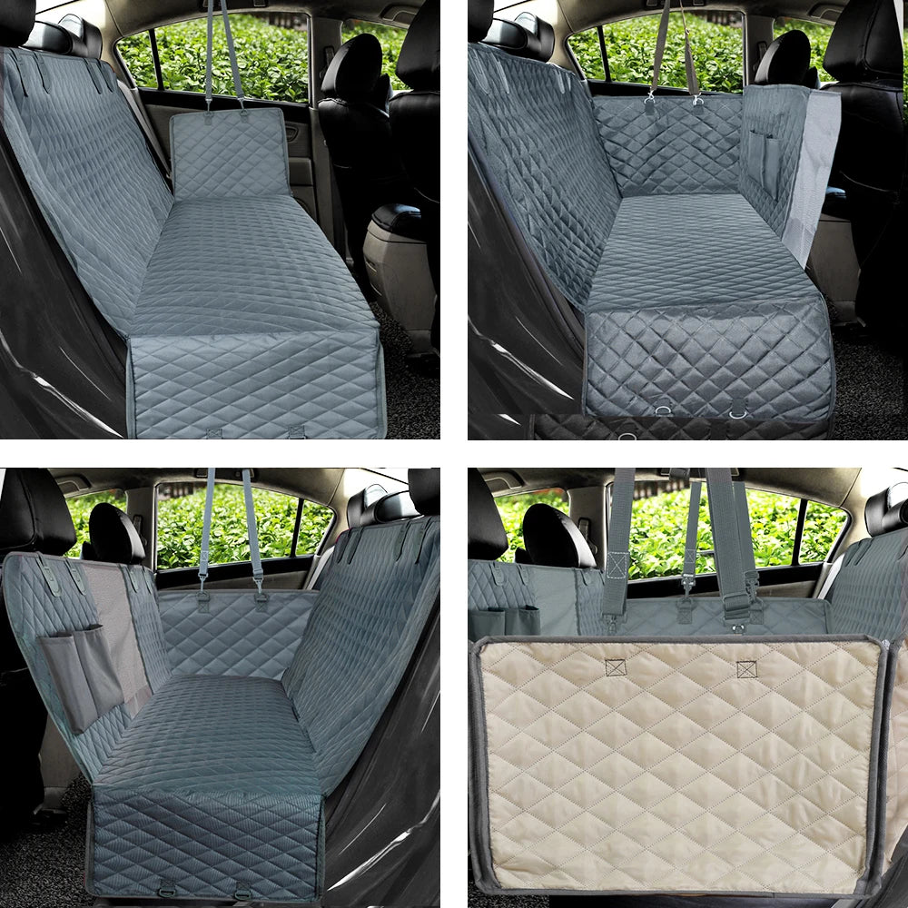 PETRAVEL Waterproof Dog Car Seat Cover – Hammock Style, Non-Slip Back Seat Protector for Medium & Large Dogs, Scratch-Resistant & Easy to Clean