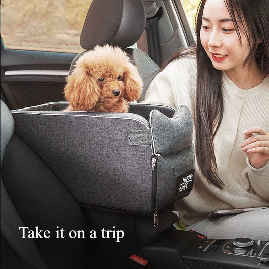 Comfortable Dog Car Seat – Front Seat Travel Carrier for Small & Medium Pets
