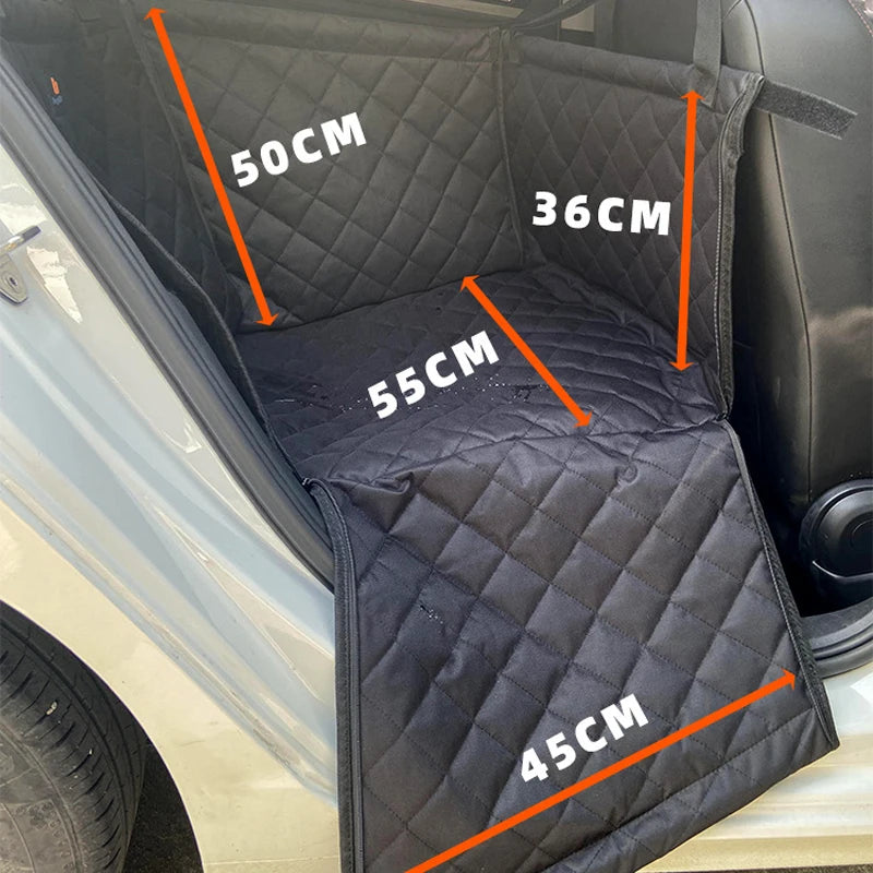 PetCurdle™ Travel Pet Car Seat Hammock – Waterproof & Foldable Carrier for Dogs & Cats