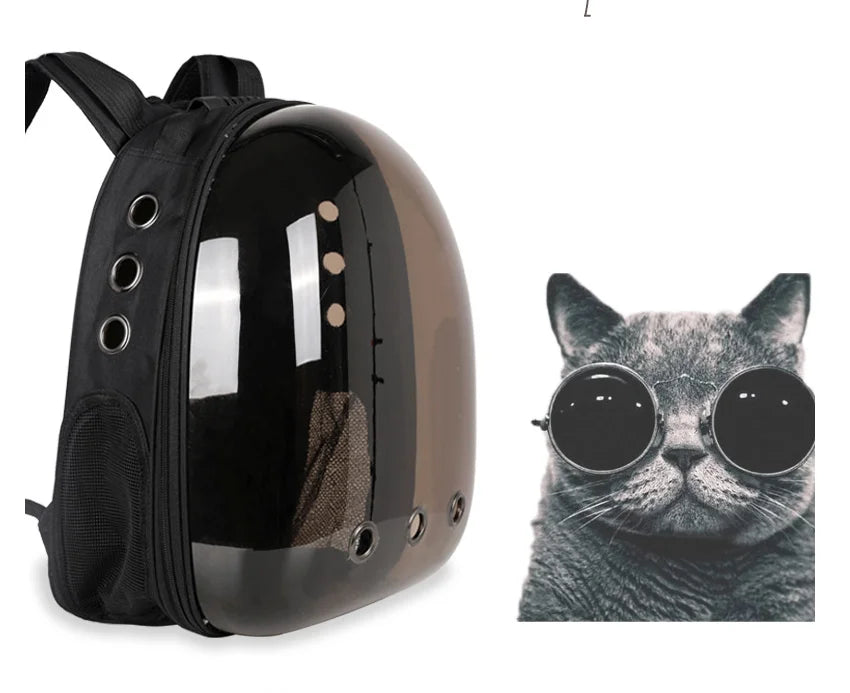 Pet Travel Backpack – Transparent Bubble Carrier for Cats & Small Pets