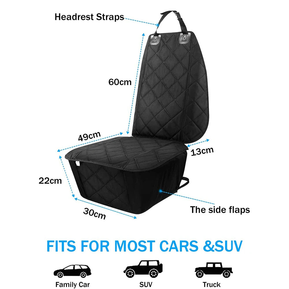 Waterproof Car Seat Cover for Pets – Back/Front Seat Protector Mat for Dogs & Cats | Scratch-Resistant, Easy-Clean Travel Cushion