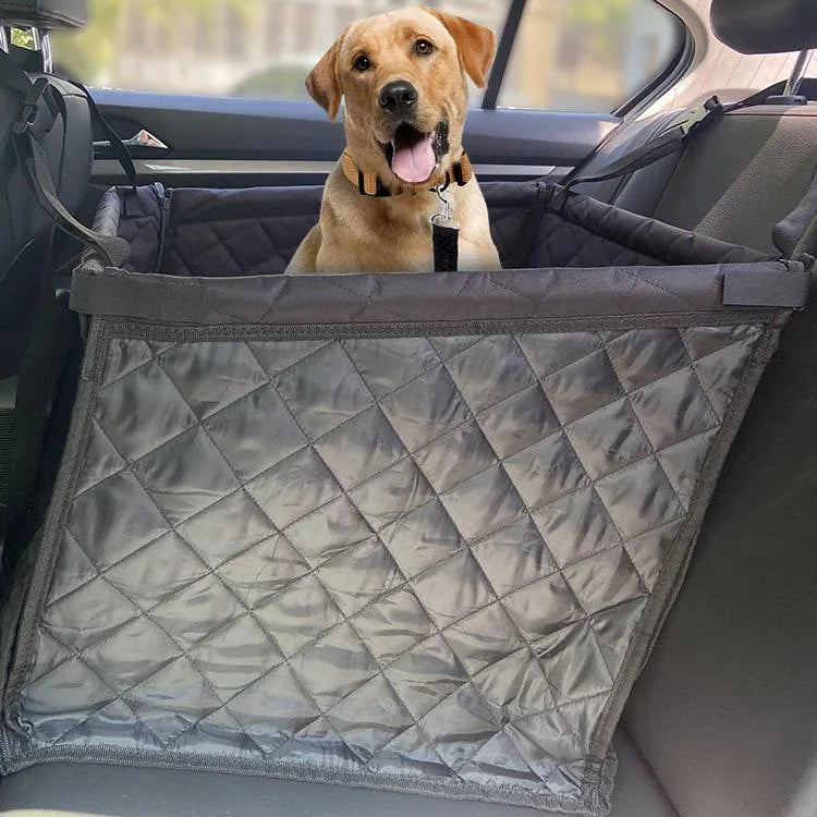 PetCurdle™ Travel Pet Car Seat Hammock – Waterproof & Foldable Carrier for Dogs & Cats
