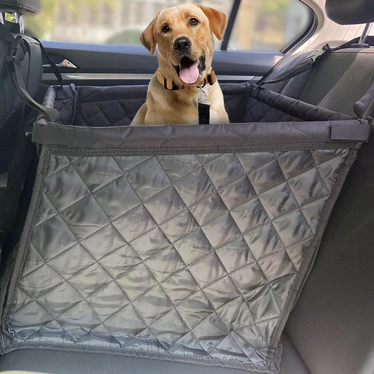 PetCurdle™ Travel Pet Car Seat Hammock – Waterproof & Foldable Carrier for Dogs & Cats