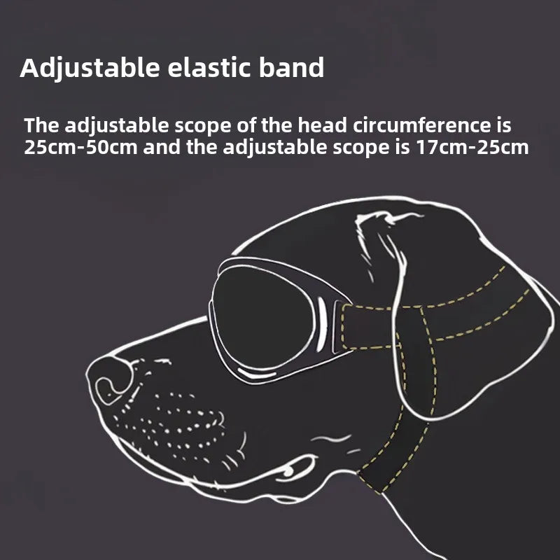 Adjustable Anti-UV Dog Goggles – Waterproof Pet Sunglasses for Eye Protection, Windproof & Sunproof Eyewear for Small to Large Dogs